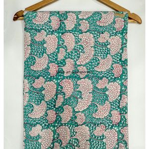 Tela de Algodón Cambray Estampada a Bloques 60x60, Tela de Algodón con Estampado Tradicional Jaipuri - Product Image 4