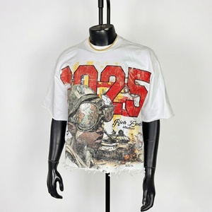 เสื้อยืดคัสตอมผู้ชาย สตรีทแวร์ลายกราฟิก ผ้าคอตตอนหนานุ่ม คุณภาพสูง ทรงวินเทจ ล้างสีแบบแอซิดวอช ทรงบ็อกซี่ ลายกราฟิก เสื้อครอป - Product Image 1