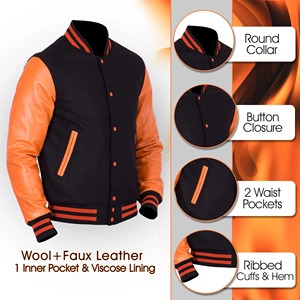Custom High Quality Baseball Letterman <b>Jacket</b> With <b>Long</b> Sleeve Sports Baseball Quick Dry Baseball Letterman <b>Jacket</b> For <b>Men</b> - Product Image 5