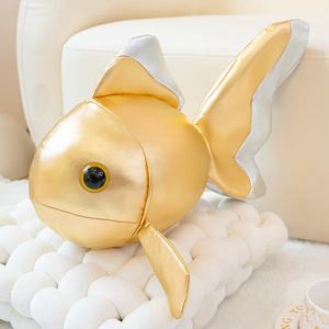 Golden <b>Fish</b> Plush Pillow 31cm-50cm Soft PP Cotton Stuffed <b>Toy</b> Unisex Decorative Cushion for Kids and Home - Product Image 3