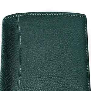 กระเป๋าสตางค์หนังแท้สีดำสำหรับผู้ชาย ดีไซน์หรูหรา ทำมือ ทรงบาง - Product Image 2