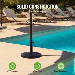 Base per Ombrellone da Patio in Granito da 20 Libbre, Quadrata 16,5 Pollici, Impermeabile, per Giardino, Parco, Spiaggia - Product Image 2