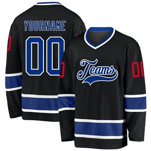 Custom Black Royal Red Hockey Jersey Sublimation Breathable Team Uniform Stitched Training Sportswear Men Youth Adult New Top - Product Image 1