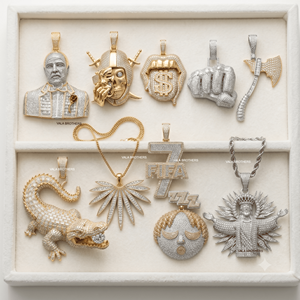 VALA BROTHERS HH-12 Pendentif plan personnalisé en usine, style Hiphop, avec diamant Moissanite VVS impeccable, en Argent S925, Or 10K 14K 18K, Breloques et Pendentifs - Product Image 5