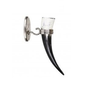 Jarra de cuerno vikinga con soporte de madera, acabado natural, taza para cerveza, para bar en casa y decoración - Product Image 5