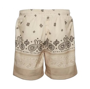 Shorts en maille pour homme avec impression par sublimation, 100% polyester, cordon de serrage, décontractés, respirants, pour l'été - Product Image 2