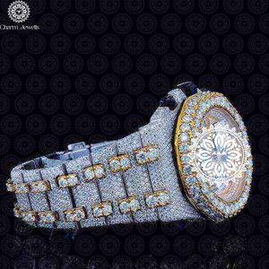 Montre de luxe Charm Jewells en acier inoxydable, boîtier 40 mm, mouvement mécanique, cadran en cristal saphir, bracelet mode homme 20 mm, 10 bars - Product Image 3