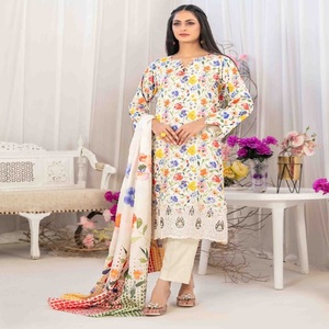 Ensemble Kurta en viscose trois pièces pour femmes Tawakkal Salwar Kameez Dupata Robe indienne pour la fête par Pakistan Indian Whole Sale - Product Image 5