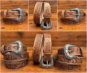 Estilos de moda de lujo Diseñador de marca famosa Cinturón de cuero mecanizado a mano para hombres y mujeres Personalización Cinturones de cuero de vaca ajustables - Product Image 2