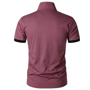Daizen Star Men's for Shirt Short Sleeve Solid Color Breathable Knitted Casual Wear 100% Cotton Quick Dry - Product Image 3