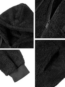 Men's Sherpa Fleece <b>Hoodie</b> Winter Warm <b>Teddy</b> Pullover Sweatshirt Custom Men's <b>Teddy</b> Fleece <b>Hoodie</b> Oversized Sherpa Sweatshirt - Product Image 5
