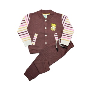 ชุดเสื้อสเวตเตอร์คอกลมแขนยาวสำหรับเด็กผู้ชาย2ชิ้นกางเกงขายาวเอวยางยืดชุดเสื้อผ้าสำหรับเด็กผู้หญิง - Product Image 2