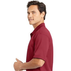 Polo de Manga Corta Rojo Sólido para Hombre, 100% Algodón Piqué, Transpirable, Corte Regular Informal - Product Image 2