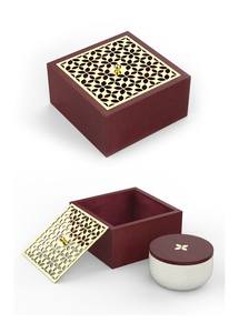 Brûleur à Bakhoor en bois très demandé avec coupelle en métal résistant à la chaleur – Brûleur d'encens Oud arabe de luxe pour cadeaux Ramadan Kareem - Product Image 5