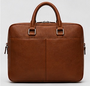 Sac à bandoulière pour homme en cuir véritable Gravs, style rétro, fait main, souple, pour ordinateur portable, grande capacité, léger, portable et durable - Product Image 1