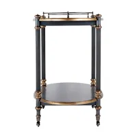 Chariot de bar en métal fait main de luxe avec finition haut de gamme pour le rangement des boissons et la décoration intérieure, chariot de service écologique
