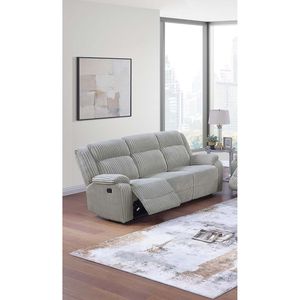 1 pezzo divano reclinabile Color cenere divano morbido movimento testurizzato con velluto a coste come la pelliccia per soggiorno - Product Image 2