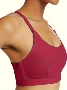 Sleek Geometric Gym Wear Ladies Bra Underwear Thin Straps Exercise Clothing Athleisure <b>Compression</b> Crop <b>Top</b> Private Label - Product Image 3