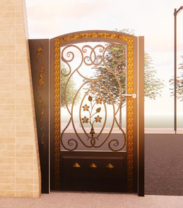 Puerta Principal de Hierro Forjado de Primera Calidad, Marca TTD, para Uso Comercial, Estilo Posmoderno, Puertas de Entrada/Exteriores e Interiores, Garantía de 3 Años, Hechas a Medida - Product Image 3