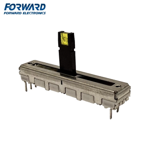 โพเทนชิโอมิเตอร์แบบฟิล์มคาร์บอนเลื่อนได้ FORWARD Taiwan RF302 ขนาด 30 มม. แบบหมุนหลายรอบ สำหรับงานอุตสาหกรรม บรรจุภัณฑ์โลหะ พร้อมไฟ LED 5.1-500K - Product Image 1