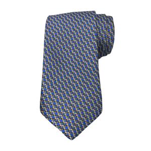 Blue Gold Pattern <b>Tie</b> and Pocket Square <b>Set</b> for Men | Formal Business, Wedding, Necktie Gift Combo | OEM Bulk Supply India 2026 - Product Image 5