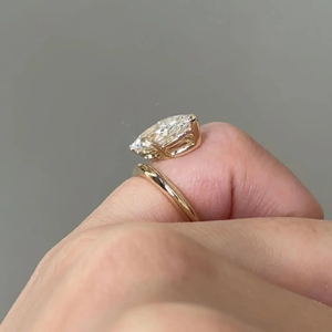 IGI Certified Oval Cut Lab Grown Diamond Engagement & Wedding <b>Ring</b> 2 Carat <b>14K</b> <b>Gold</b> Plated Luxury Party Gift Jewelry - Product Image 5
