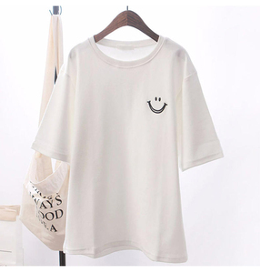 Camiseta de Algodón de Alta Calidad para Mujer, Camiseta Oversize para Dama, Personalizable, Informal, Transpirable - Product Image 1