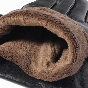 Leather Gloves Wrist Length Plain Style Thermal Unlined for Daily Use Winter Warmth Casual Wear - Product Image 6