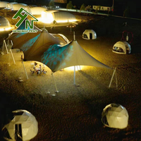 Hengnuo Camping Geo Dome Home Kit de dôme géodésique d'arrière-cour Tentes Glamping Garden Igloo Dome House