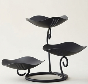 Corbeille à fruits en aluminium noir mat pour table à manger, design créatif, qualité supérieure, fabriquée en Inde - Product Image 2