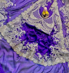 Sari indien ethnique traditionnel de créateur, brodé, pour mariage, fête et événements festifs, tenue tendance pour femme - Product Image 5