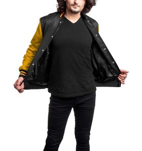 Chaqueta Bomber de Satén para Hombre, Talla Grande, con Logotipo Personalizado OEM, Estilo Urbano, Chaqueta Varsity de Carreras, para Invierno - Product Image 3