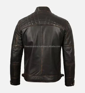 Venta caliente de fábrica de Pakistán chaquetas de cuero genuino para hombres nueva ropa de calle con estilo Top 2025 nueva chaqueta de cuero de moda para hombres - Product Image 4