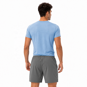 T-shirt de sport OEM personnalisé pour homme, séchage rapide, écologique, anti-plis, respirant, léger, manches courtes, couleur unie - Product Image 2