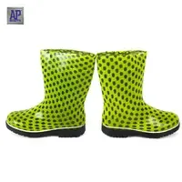 AP <b>Kids</b> <b>Rain</b> <b>Boots</b>-Lemon Polkadot PVC Waterproof Anti-Slip Cute Durable <b>Boots</b> for Children - Product Image 4
