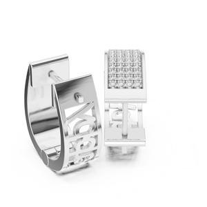 Pendientes de Aro Huggie de Plata 925 con Diamantes Cultivados en Laboratorio Certificados por IGI, Corte Brillante Redondo, Chapados en Oro, Joyería Nupcial para Mujer - Product Image 3