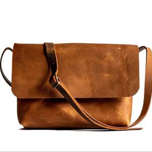 Bolso Bandolera de Cuero Genuino, Mini Bolso de Hombro con Solapa, Resistente al Agua, Ligero, para Viajes Diarios - Product Image 1