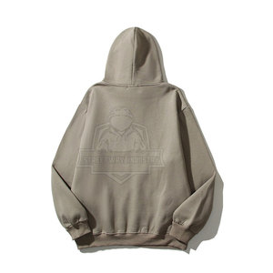 OEM Service Wholesale 100% Cotton Winter Casual <b>Lightweight</b> Solid Color Puff Printed High Quality <b>Hoodies</b> - Product Image 2