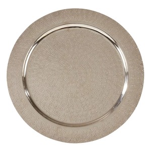 Plateau décoratif rond Table Talk, motif abstrait, design moderne, artisanat en métal, emballage individuel - Product Image 1