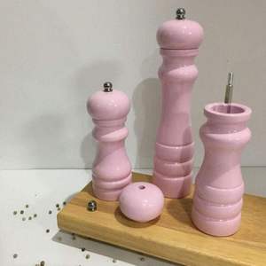 Molinillo de pimienta y sal de alta calidad con acabado lacado brillante, fabricado en Vietnam, proveedor de herramientas de cocina OEM ODM. - Product Image 2