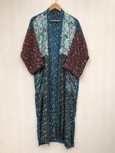 Kimono japonais vintage en pure soie pour femme, grande taille, doux et confortable, idéal pour la plage, les fêtes, comme cache-maillot ou robe de soirée bohème. - Product Image 3