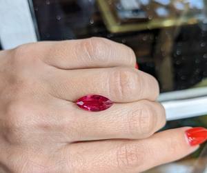 Piedra Preciosa de Rubí Rojo Corte Marquesa de Alta Calidad para Diseño de Joyería Fina, Piedras Sueltas - Product Image 4