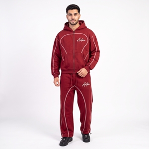 Polyester/Cotton Long Sleeve Pullover Hooded Regular Fit Unisex Plus Size Winter Quick Dry Full Length Zipper <b>Fly</b> Side Pockets - Product Image 4