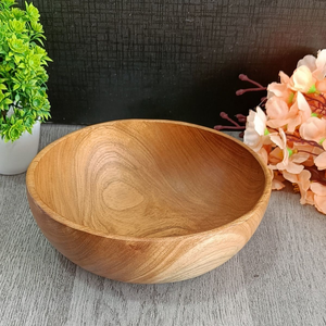 <b>Large</b> Classic Teak Wood <b>Bowls</b>-Eco-Friendly for Everyday Use and Party - Product Image 5