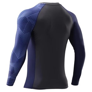 Prix de gros usine Rashguard à manches longues pour hommes et femmes, avec logo personnalisé, pour arts martiaux, entraînement NO GI Grappling BJJ - Product Image 2