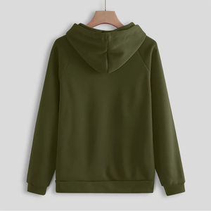 Ensemble de survêtement vert olive pour femme, sweat à capuche à manches longues et pantalon de jogging, tenue décontractée en deux pièces - Product Image 2