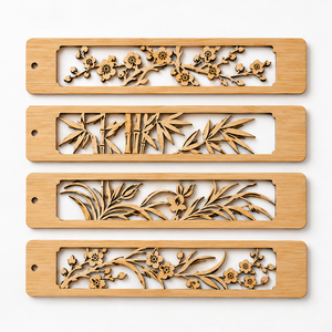 Marcapáginas de Bambú con Corte Láser Personalizado, Marcapáginas Decorativos para Regalos y Recuerdos - Product Image 4