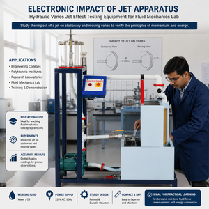 Impact électronique des appareils à jet 220V |   Équipement de test à effet de jet hydraulique pour laboratoire de mécanique des fluides, conduites d'eau et d'huile - Product Image 5