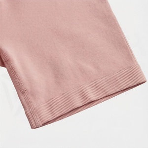 Conjunto Deportivo de 2 Piezas para Mujer, Tejido, Manga Corta, Cuello Redondo, Color Rosa Sólido, Shorts por Encima de la Rodilla, Estilo Deportivo Transpirable - Product Image 6