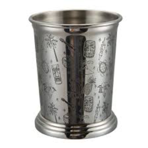 Vaso de Metal para Cóctel Mint Julep, Diseño Clásico, con Borde y Base de Perlas, Elegante, para Regalo, Fiestas y Hogar - Product Image 3